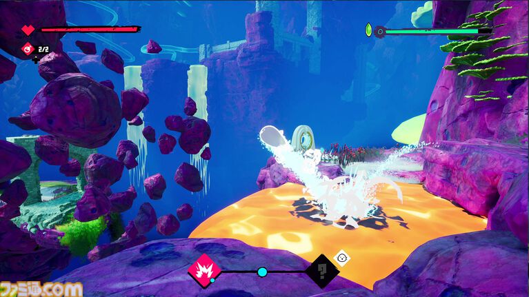 水球になってパイプ内を移動したり戦ったり。新作3DアクションADV『フェイディング・エコー』が7/21発売。序盤の探索やバトルをプレイできる体験版も配信中