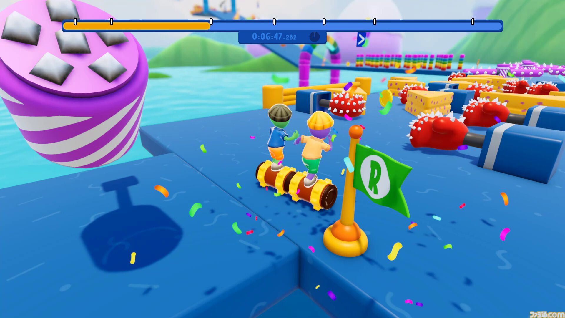 『Roll Together』Steamで7月15日より配信開始。強大なローラーに乗ってふたりで操作する、絶対にうまくいくはずない協力アクションゲーム
