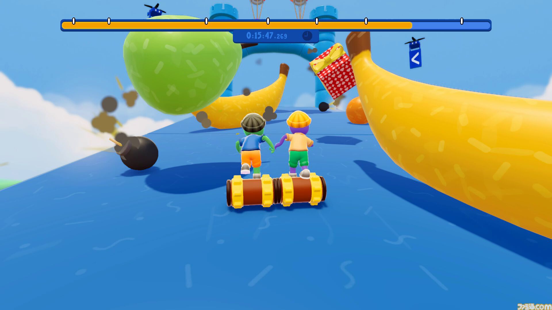 『Roll Together』Steamで7月15日より配信開始。強大なローラーに乗ってふたりで操作する、絶対にうまくいくはずない協力アクションゲーム