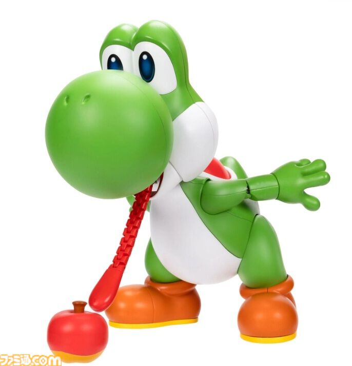 『スーパーマリオ』ヨッシーの舌がリアルに伸びる。フルーツをキャッチするギミック付きフィギュアが海外で展開