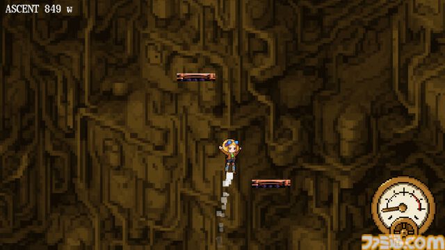 『Above the Sun』Steamで7月8日より配信開始。ランダム生成される足場を使ってせり上がる酸から逃げつづけるギャルクライミングゲーム。クリア後の自撮り写真風イラストはSNSにシェア可能