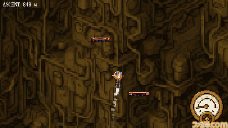『Above the Sun』Steamで7月8日より配信開始。ランダム生成される足場を使ってせり上がる酸から逃げつづけるギャルクライミングゲーム。クリア後の自撮り写真風イラストはSNSにシェア可能