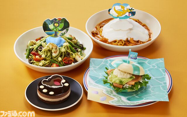 『ポケモン』海と山をテーマにしたポケモンのスペシャルメニューが全国のプロントに登場。ピカチュウの真夏のマンゴーミルクや空飛ぶカイリューのトマトクリーム生パスタなど名前だけでおいしそう