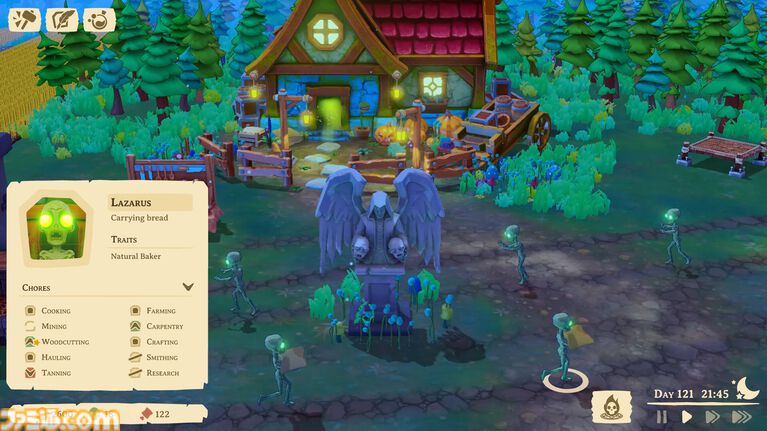 『Necromancer's Workshop』ゾンビを働かせて商品を作り出し、工房を大きくしていく経営シミュ。死は労働をやめる理由にはならない