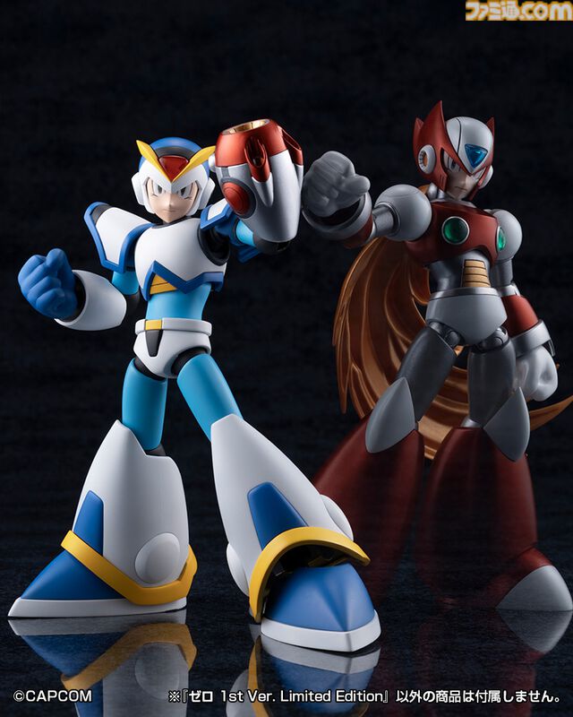 『ロックマンX』ゼロの初登場姿が限定プラモ化。全長約300mmのスパイラルクラッシュバスターエフェクトがド迫力！ コトブキヤで12月に発売。