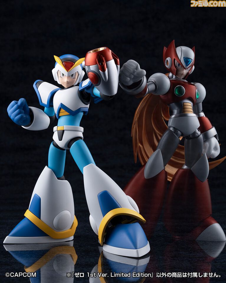 『ロックマンX』ゼロの初登場姿が限定プラモ化。全長約300mmのスパイラルクラッシュバスターエフェクトがド迫力! コトブキヤで12月に発売。