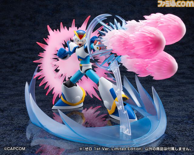 『ロックマンX』ゼロの初登場姿が限定プラモ化。全長約300mmのスパイラルクラッシュバスターエフェクトがド迫力！ コトブキヤで12月に発売。