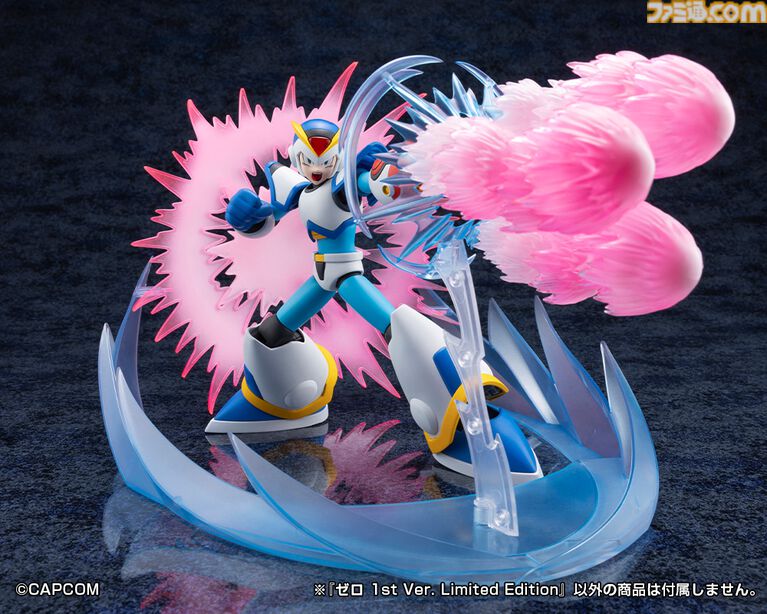 『ロックマンX』ゼロの初登場姿が限定プラモ化。全長約300mmのスパイラルクラッシュバスターエフェクトがド迫力! コトブキヤで12月に発売。