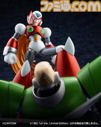 『ロックマンX』ゼロの初登場姿が限定プラモ化。全長約300mmのスパイラルクラッシュバスターエフェクトがド迫力！ コトブキヤで12月に発売。