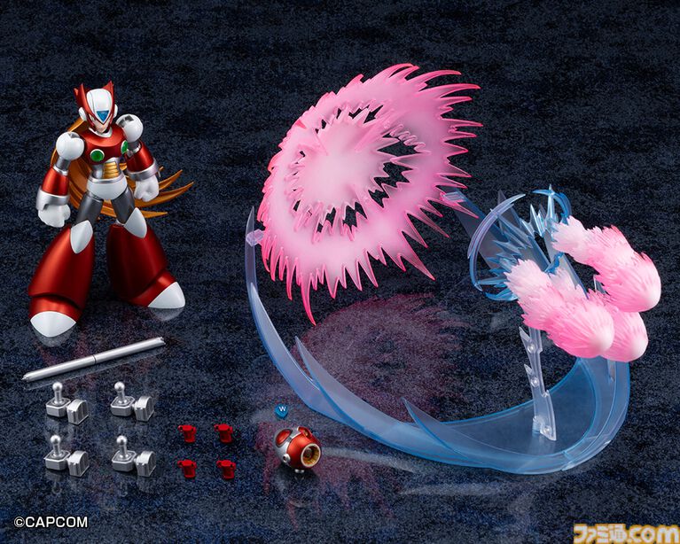 『ロックマンX』ゼロの初登場姿が限定プラモ化。全長約300mmのスパイラルクラッシュバスターエフェクトがド迫力! コトブキヤで12月に発売。