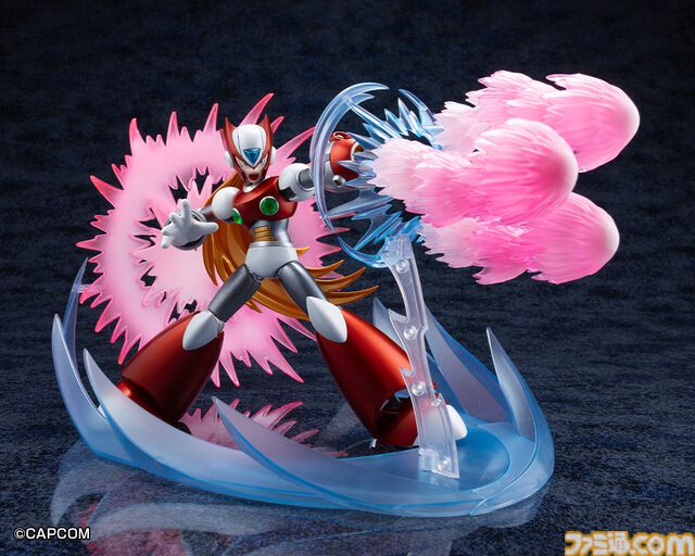 『ロックマンX』ゼロの初登場姿が限定プラモ化。全長約300mmのスパイラルクラッシュバスターエフェクトがド迫力！ コトブキヤで12月に発売。
