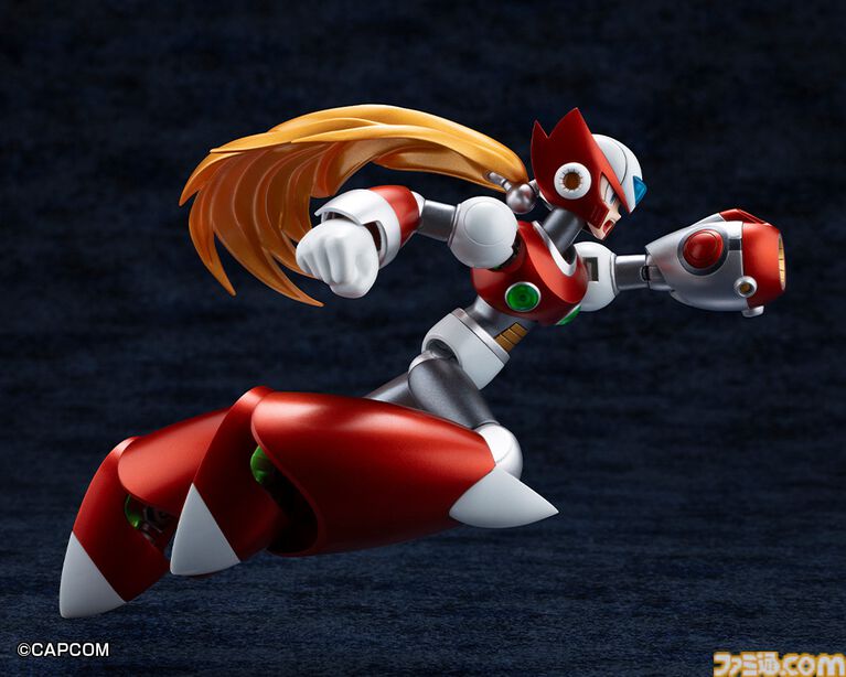 『ロックマンX』ゼロの初登場姿が限定プラモ化。全長約300mmのスパイラルクラッシュバスターエフェクトがド迫力! コトブキヤで12月に発売。