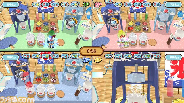 『作って！かき氷』大小のかき氷機を使いこなして大繁盛を目指す調理アクションが本日（7/9）より配信開始。腕前を競い合う対戦モードも搭載