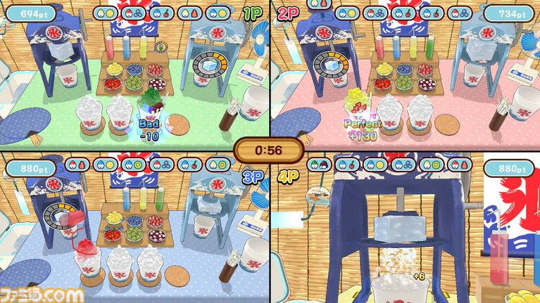 『作って！かき氷』大小のかき氷機を使いこなして大繁盛を目指す調理アクションが本日（7/9）より配信開始。腕前を競い合う対戦モードも搭載