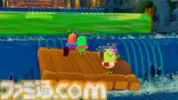『Sponge Break』4人マルチ対応イカダ川下りゲームのプレイテストが開催中。カートゥーン風のスポンジキャラがグラップル片手にワチャワチャ出航