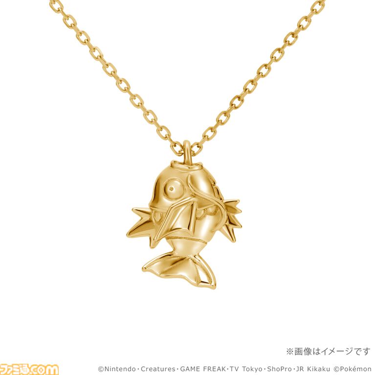 『ポケモン』30周年記念のネックレスが本日(7/10)予約開始。ピカチュウやコイキングがゴールドでリッチに立体化