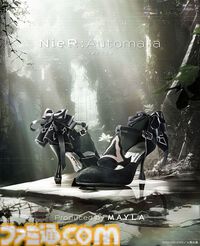 『ニーア』2BのパンプスがMAYLAより登場。2Bのゴスロリ風衣装のように気品感じるデザイン