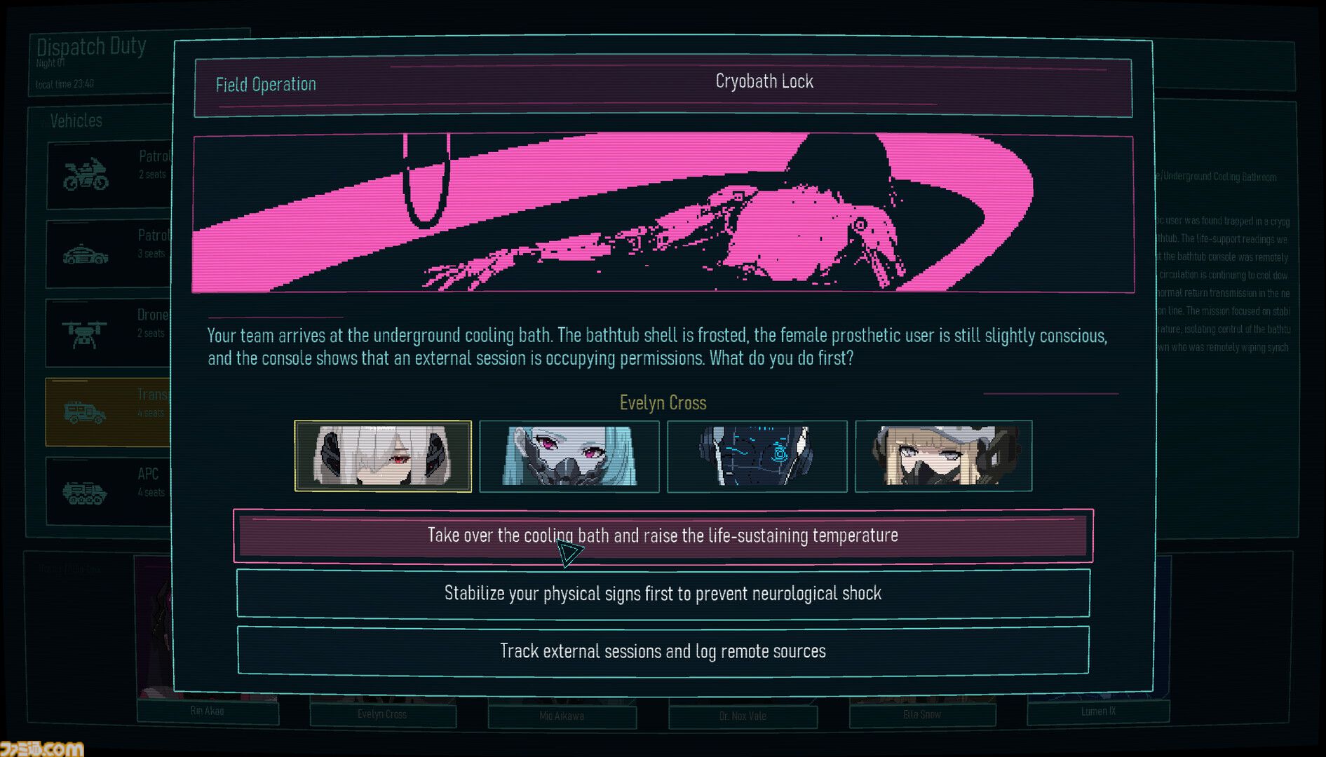 『Precinct IX』サイバネ美女がたくさん登場するサイバーパンクRPGのストアページが公開。街の事件はターン制バトルで決着。各警官との交流でストーリーも変化