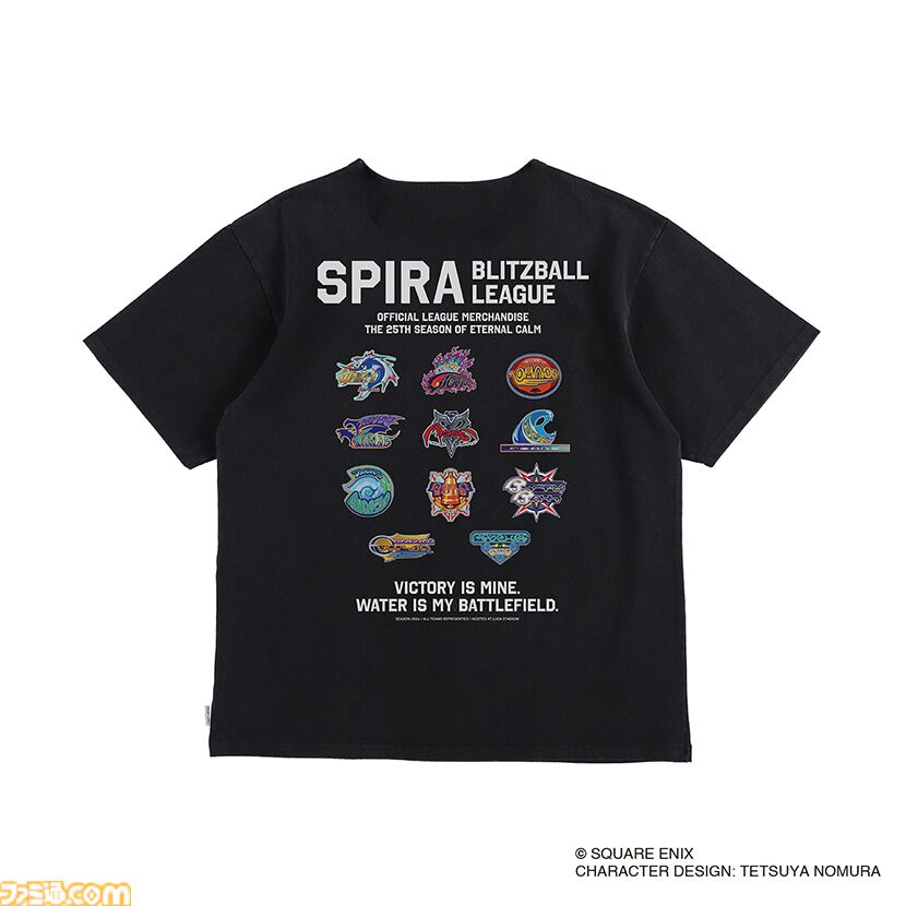 『FF10』異界送りを80年代ネオンポップ風に描くと妙にエモい。ブリッツボールのチームロゴTシャツなどアパレルグッズが8/24発売