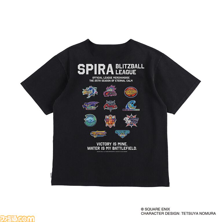 『FF10』異界送りを80年代ネオンポップ風に描くと妙にエモい。ブリッツボールのチームロゴTシャツなどアパレルグッズが8/24発売