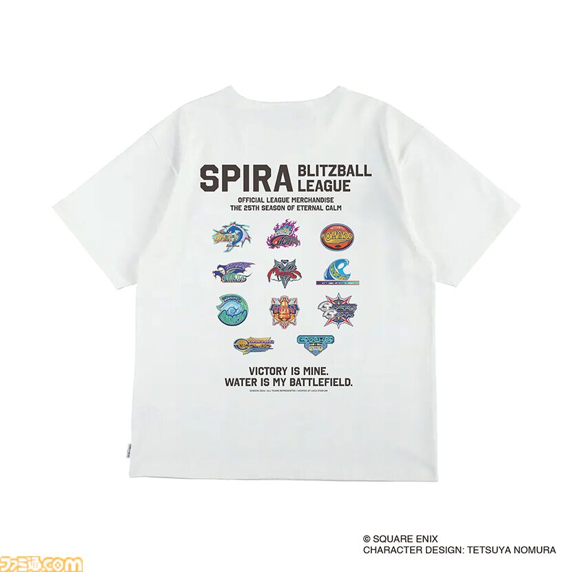 『FF10』異界送りを80年代ネオンポップ風に描くと妙にエモい。ブリッツボールのチームロゴTシャツなどアパレルグッズが8/24発売