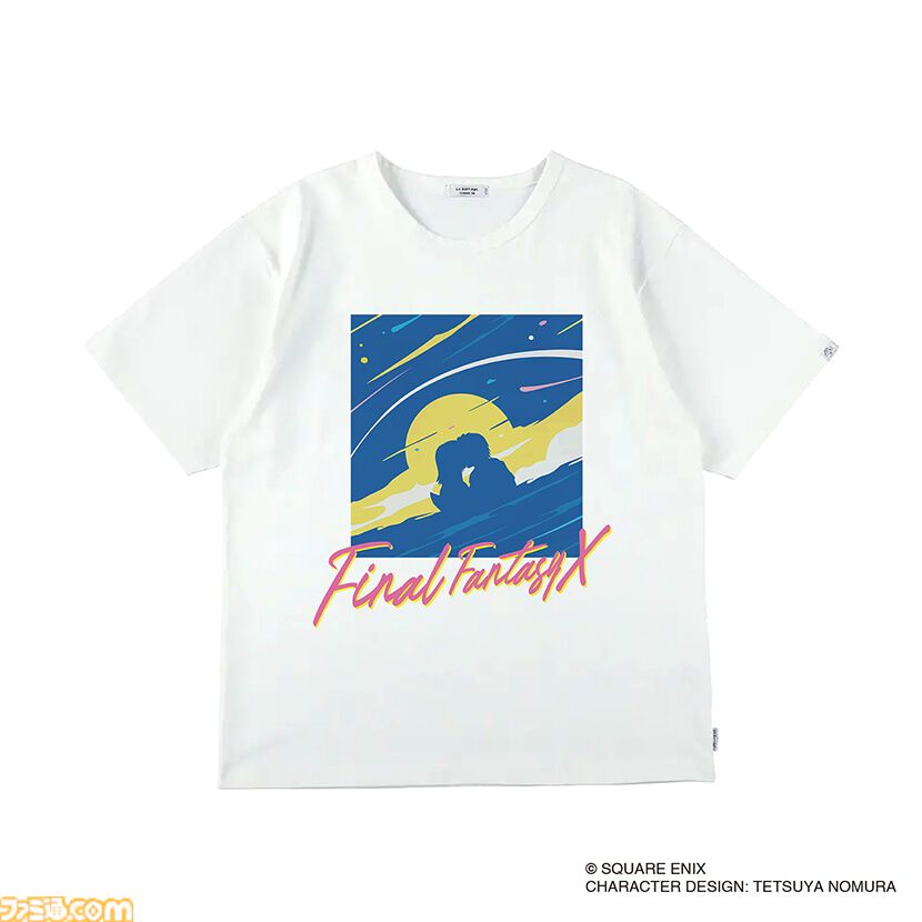 『FF10』異界送りを80年代ネオンポップ風に描くと妙にエモい。ブリッツボールのチームロゴTシャツなどアパレルグッズが8/24発売