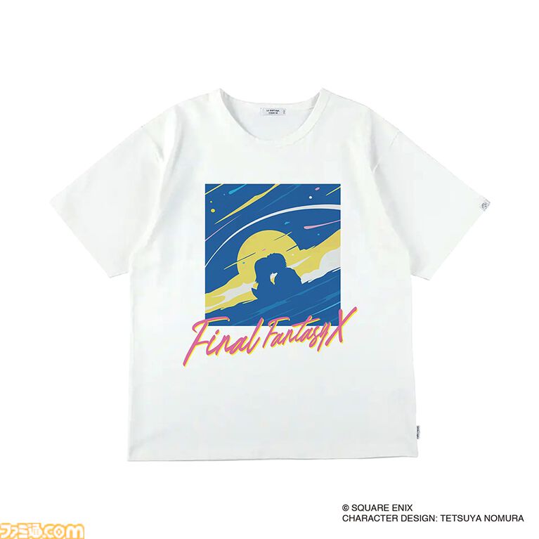 『FF10』異界送りを80年代ネオンポップ風に描くと妙にエモい。ブリッツボールのチームロゴTシャツなどアパレルグッズが8/24発売