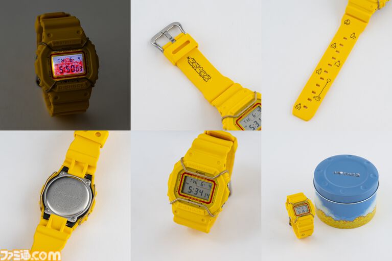 『MOTHER3』G-SHOCKのコラボ腕時計が公開。第6章のひまわり畑を彷彿させるイエローカラー。ベルト部分にはどせいさんも