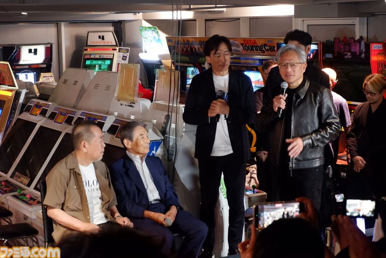 NVIDIAジェンスン・フアンCEOが来日。アキバGiGOでセガ愛を語り尽くす。鈴木裕氏&セガ里見会長・内海社長&入交元社長と振り返る“絆”。『バーチャファイター クロスロード』PC実機の披露も!