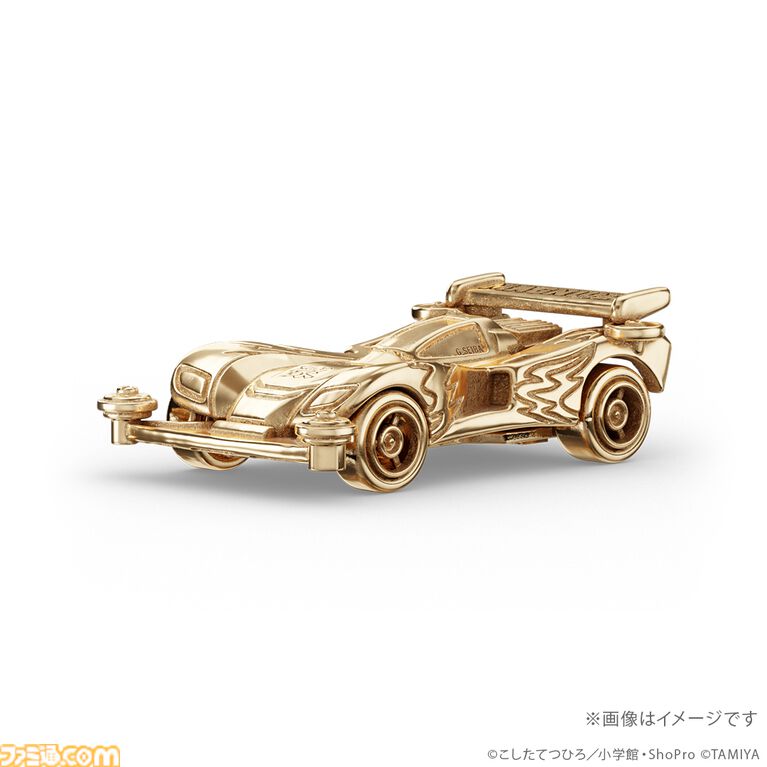 『爆走兄弟レッツ＆ゴー!!』マグナムセイバー、ソニックセイバー、スピンアックスが44万円の18金製フィギュアに。走らないけどお値段はかっ飛んでいる