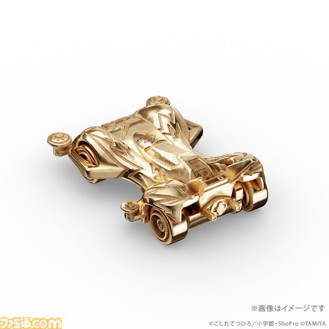 『爆走兄弟レッツ＆ゴー!!』マグナムセイバー、ソニックセイバー、スピンアックスが44万円の18金製フィギュアに。走らないけどお値段はかっ飛んでいる
