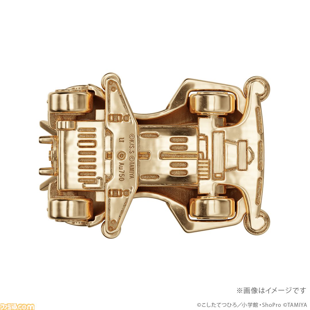『爆走兄弟レッツ＆ゴー!!』マグナムセイバー、ソニックセイバー、スピンアックスが44万円の18金製フィギュアに。走らないけどお値段はかっ飛んでいる