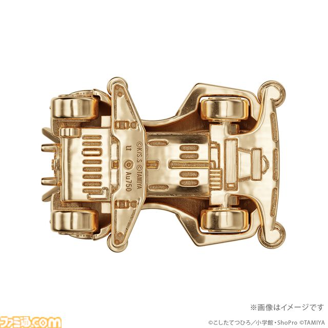 『爆走兄弟レッツ＆ゴー!!』マグナムセイバー、ソニックセイバー、スピンアックスが44万円の18金製フィギュアに。走らないけどお値段はかっ飛んでいる