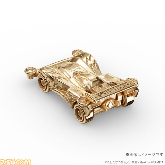 『爆走兄弟レッツ＆ゴー!!』マグナムセイバー、ソニックセイバー、スピンアックスが44万円の18金製フィギュアに。走らないけどお値段はかっ飛んでいる