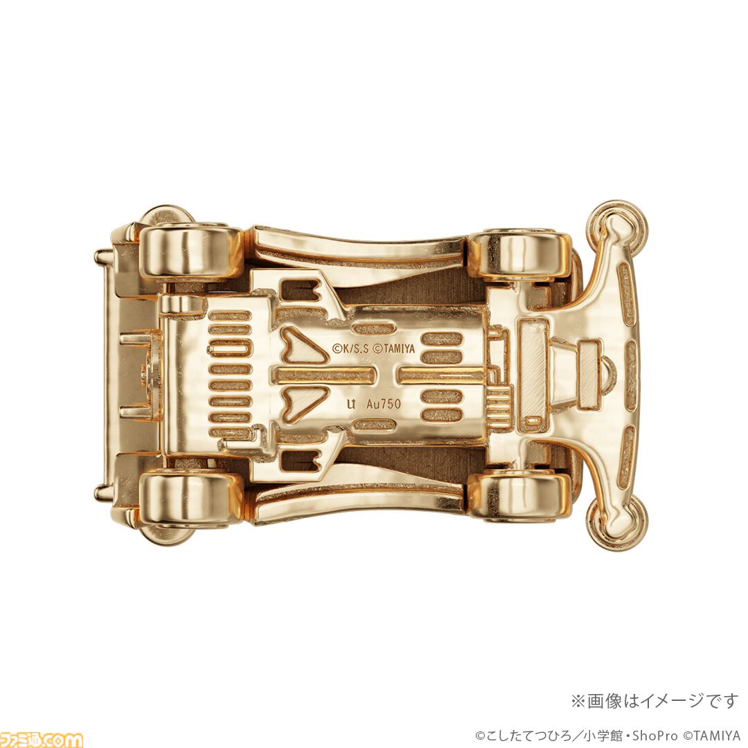 『爆走兄弟レッツ＆ゴー!!』マグナムセイバー、ソニックセイバー、スピンアックスが44万円の18金製フィギュアに。走らないけどお値段はかっ飛んでいる