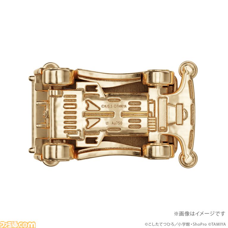 『爆走兄弟レッツ＆ゴー!!』マグナムセイバー、ソニックセイバー、スピンアックスが44万円の18金製フィギュアに。走らないけどお値段はかっ飛んでいる