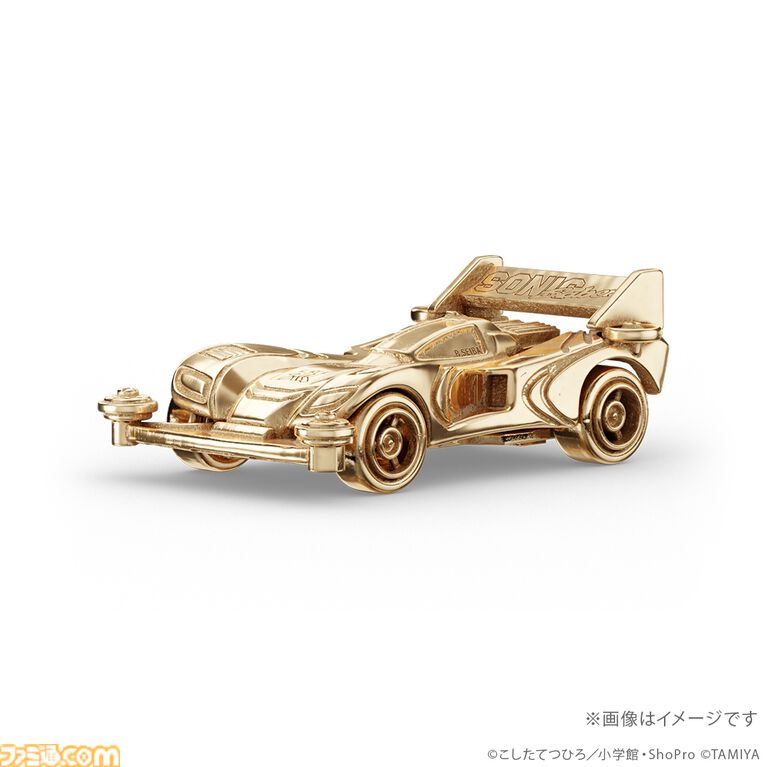 『爆走兄弟レッツ＆ゴー!!』マグナムセイバー、ソニックセイバー、スピンアックスが44万円の18金製フィギュアに。走らないけどお値段はかっ飛んでいる