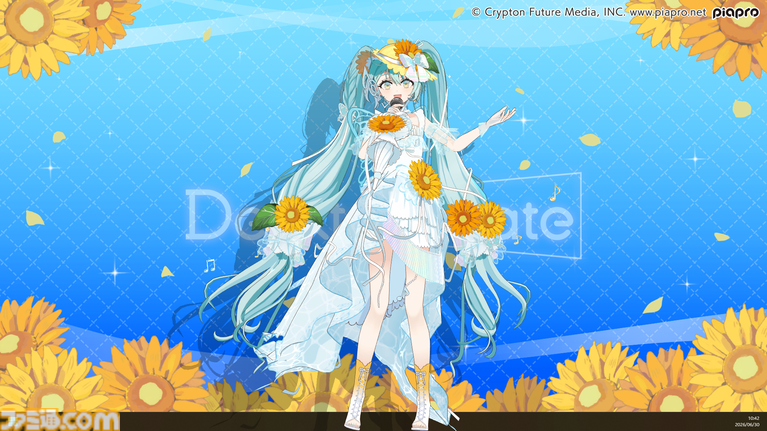 『デスクトップメイト』初音ミク“マジカルミライ 2026 Ver.”が7月23日配信。テーマ“湖のソナーレ”を反映した、ひまわりや蝶モチーフの新衣装で登場