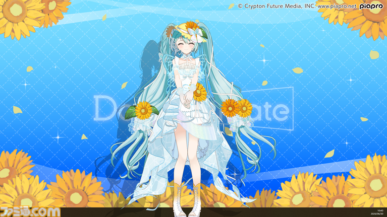 『デスクトップメイト』初音ミク“マジカルミライ 2026 Ver.”が7月23日配信。テーマ“湖のソナーレ”を反映した、ひまわりや蝶モチーフの新衣装で登場