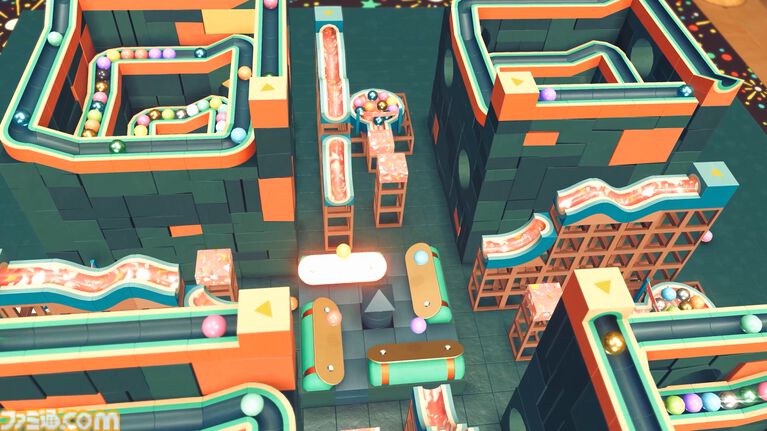 『Cozy Marbles ビー玉コロコロ大作戦』らせん・キャノン・反重力を組み合わせて、ビー玉が気持ちよく転がるコースを作ろう。マーブルランシミュがSteamで8月21日配信