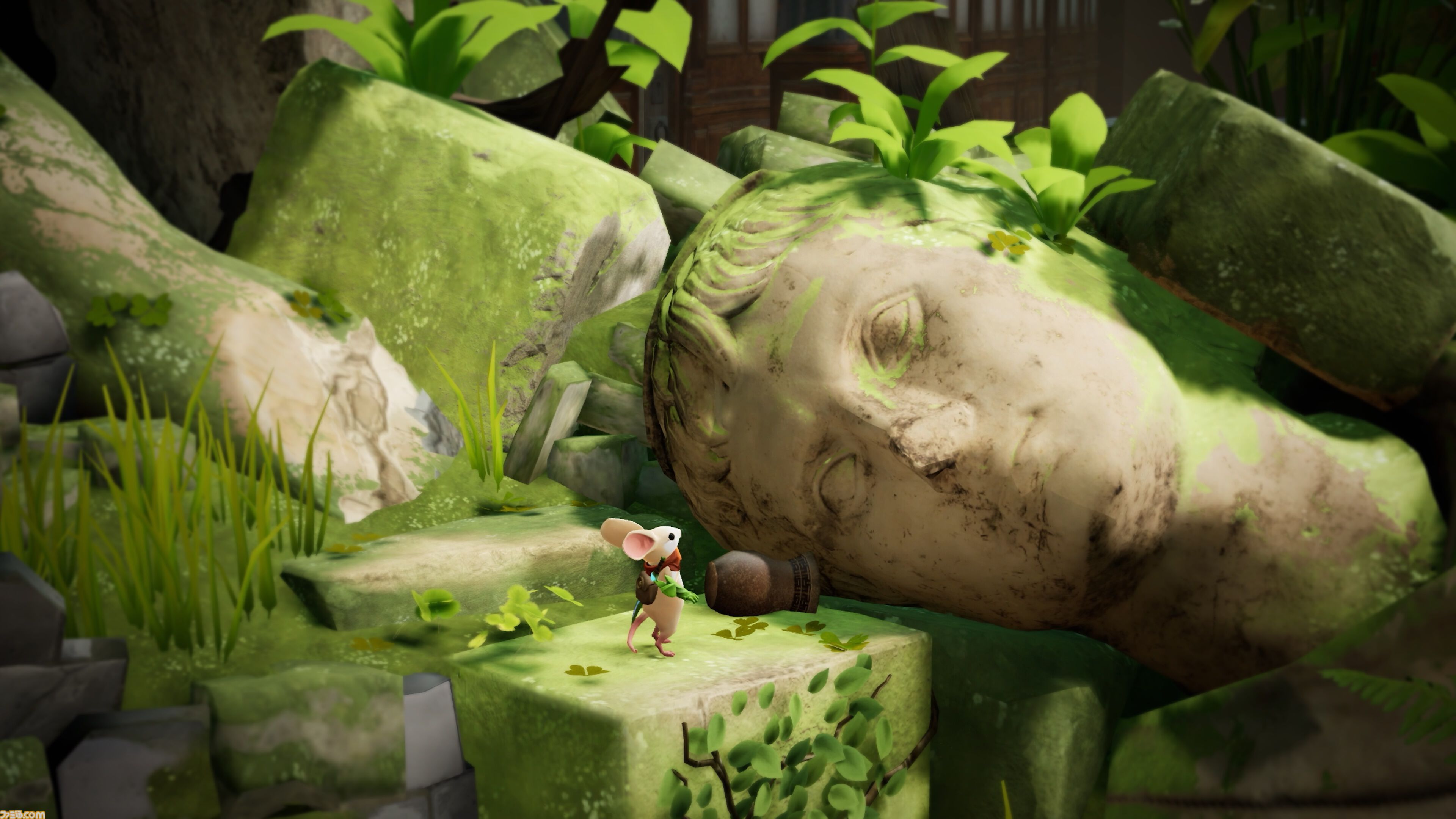 『Moss: 忘れられた秘宝』VR専用だったネズミの少女クイルの冒険がPC・PS5・Xbox・Switchで楽しめる。シリーズ2作と追加コンテンツを収めた完全版。本日（7/17）発売