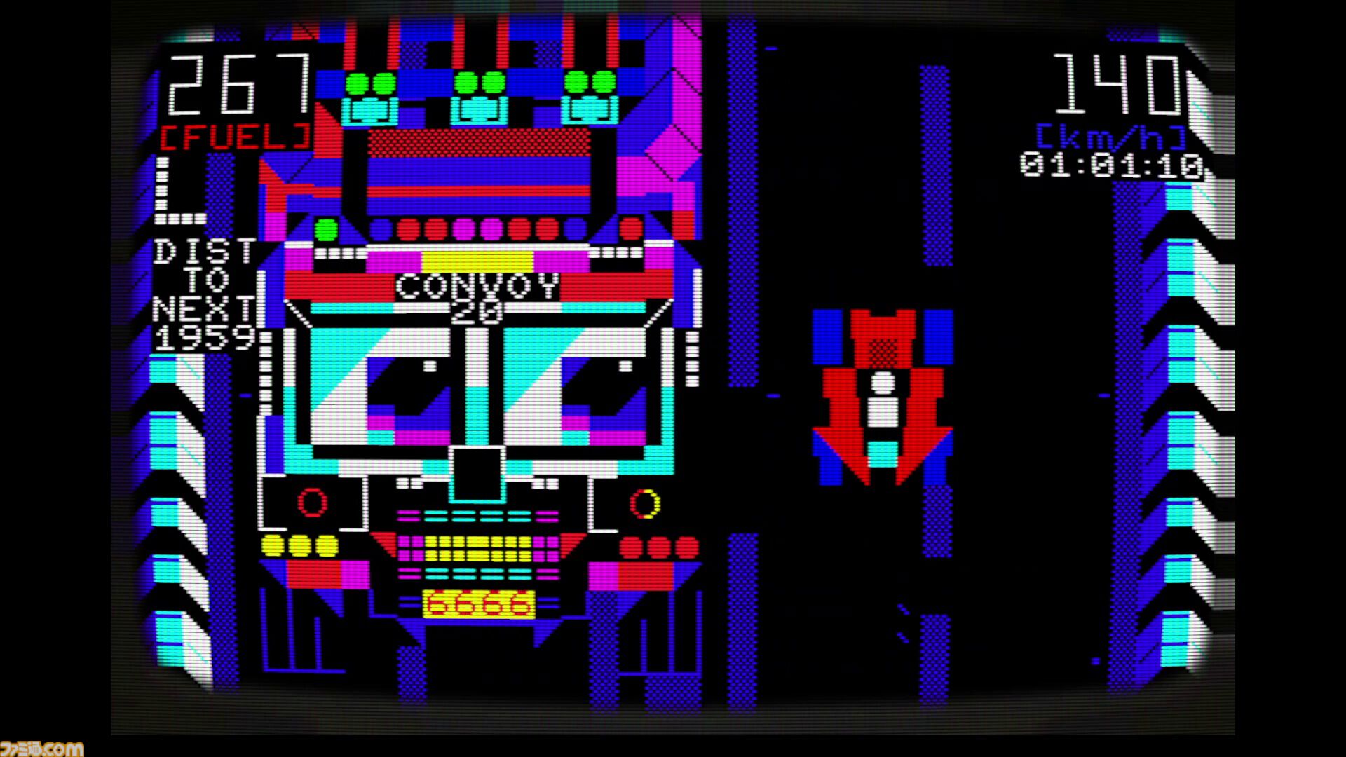 ダウンカー』レトロPC“MZ-700”の表示制約を再現した2Dレースゲームが7