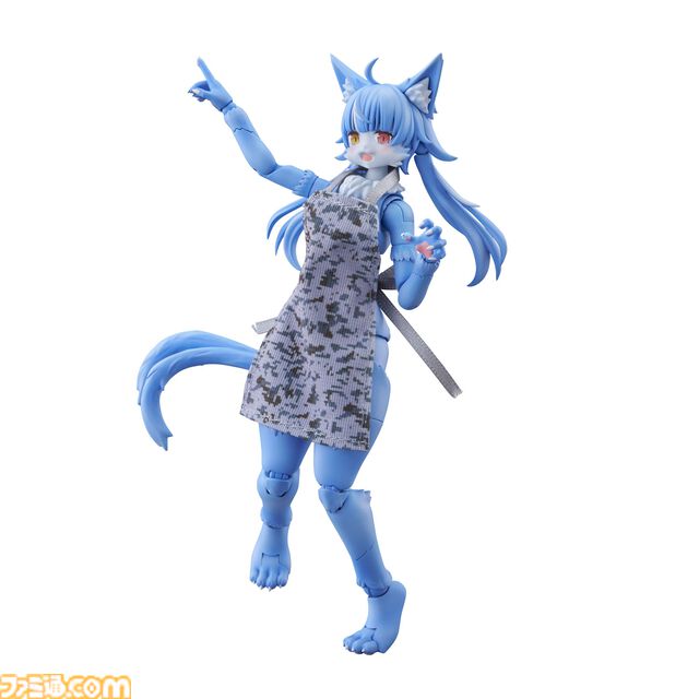 『おまねこ』がプラモデルシリーズ“けもプラ”で立体化。オッドアイや二股しっぽ、魅惑のオスネコ要素を忠実に再現、本日14時より予約スタート