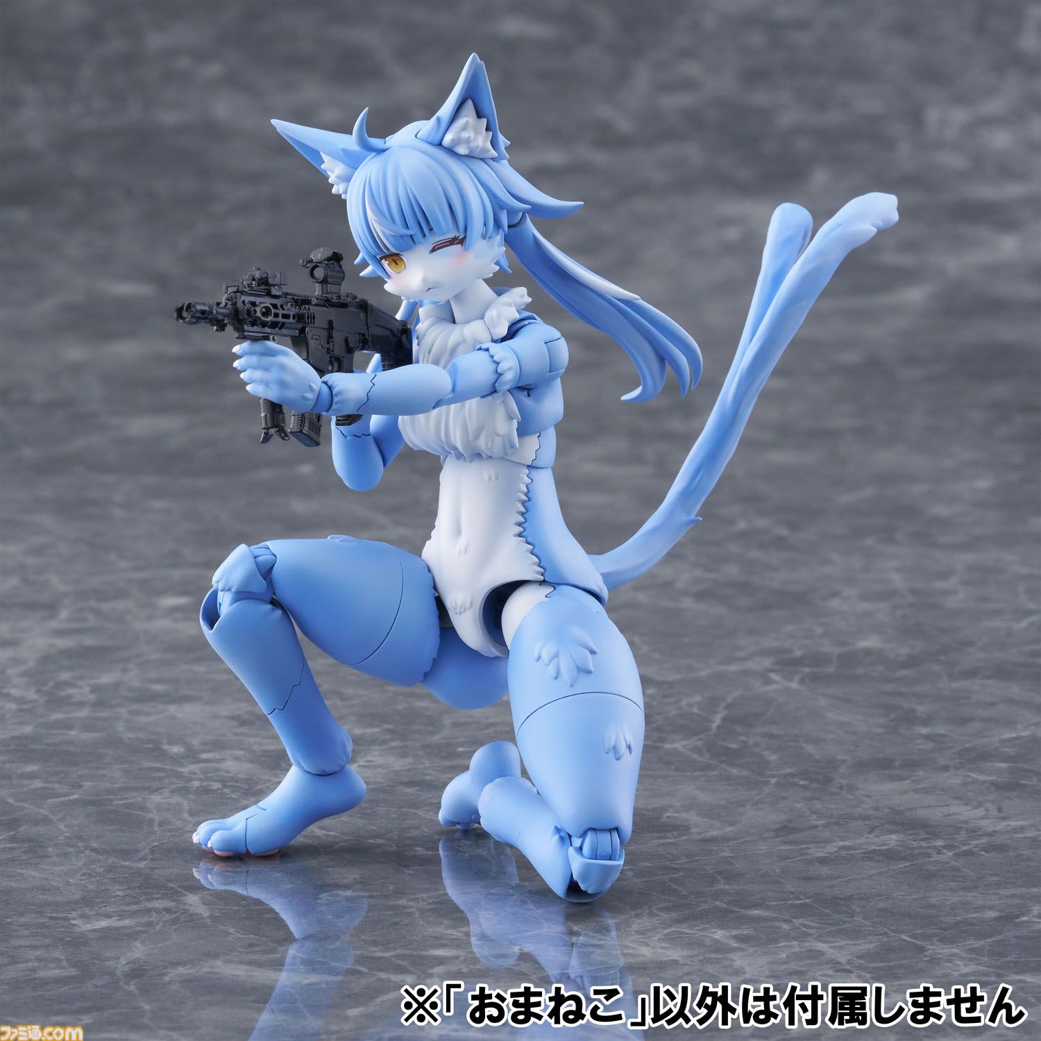 『おまねこ』がプラモデルシリーズ“けもプラ”で立体化。オッドアイや二股しっぽ、魅惑のオスネコ要素を忠実に再現、本日14時より予約スタート