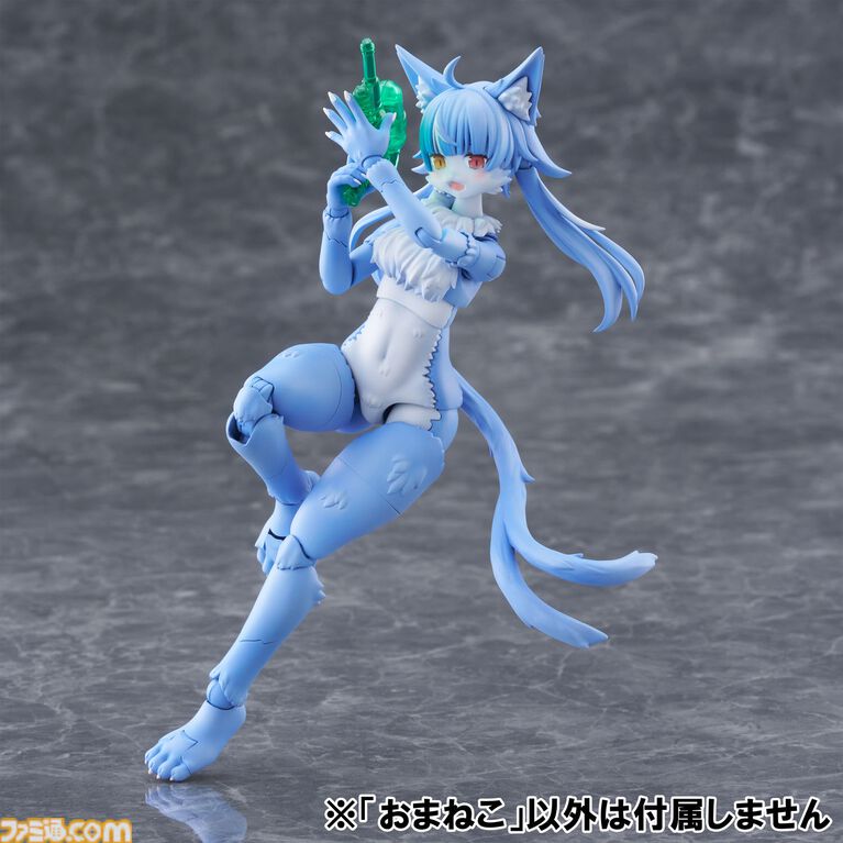 『おまねこ』がプラモデルシリーズ“けもプラ”で立体化。オッドアイや二股しっぽ、魅惑のオスネコ要素を忠実に再現、本日14時より予約スタート