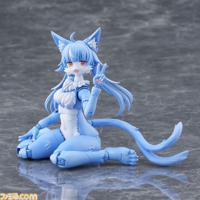 『おまねこ』がプラモデルシリーズ“けもプラ”で立体化。オッドアイや二股しっぽ、魅惑のオスネコ要素を忠実に再現、本日14時より予約スタート