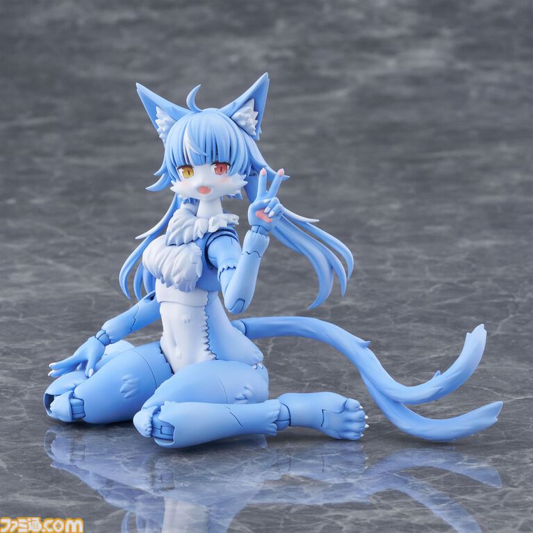 『おまねこ』がプラモデルシリーズ“けもプラ”で立体化。オッドアイや二股しっぽ、魅惑のオスネコ要素を忠実に再現、本日14時より予約スタート