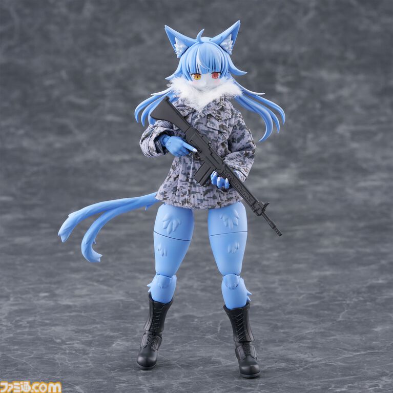 『おまねこ』がプラモデルシリーズ“けもプラ”で立体化。オッドアイや二股しっぽ、魅惑のオスネコ要素を忠実に再現、本日14時より予約スタート