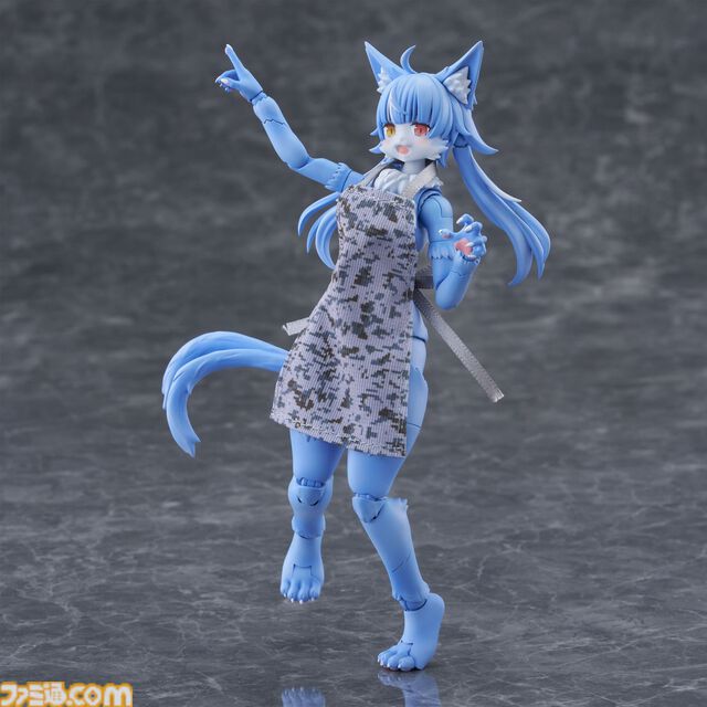 『おまねこ』がプラモデルシリーズ“けもプラ”で立体化。オッドアイや二股しっぽ、魅惑のオスネコ要素を忠実に再現、本日14時より予約スタート