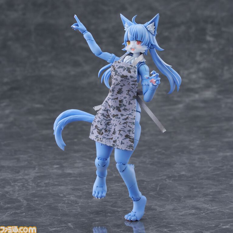 『おまねこ』がプラモデルシリーズ“けもプラ”で立体化。オッドアイや二股しっぽ、魅惑のオスネコ要素を忠実に再現、本日14時より予約スタート